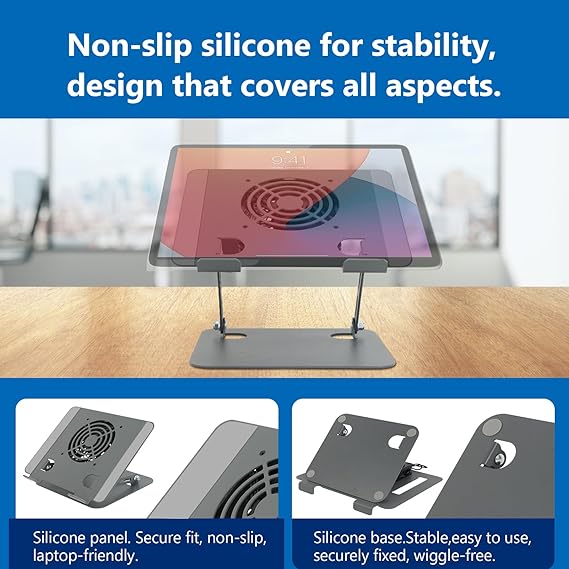 Adjustable Laptop Cooling Pad – Ergonomic Desk Accessory