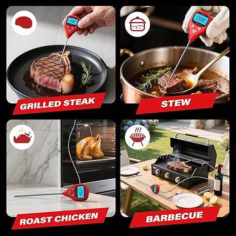 Smart Wireless Meat Thermometer – Bluetooth BBQ Monitor