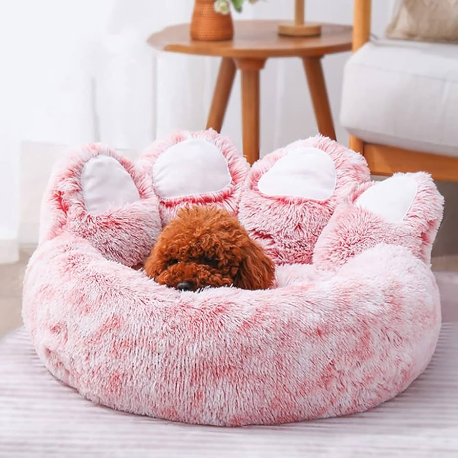 Plush Pet Bed – Round Calming Design