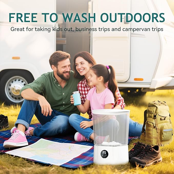Portable Mini Washing Machine – Compact Travel Laundry Device